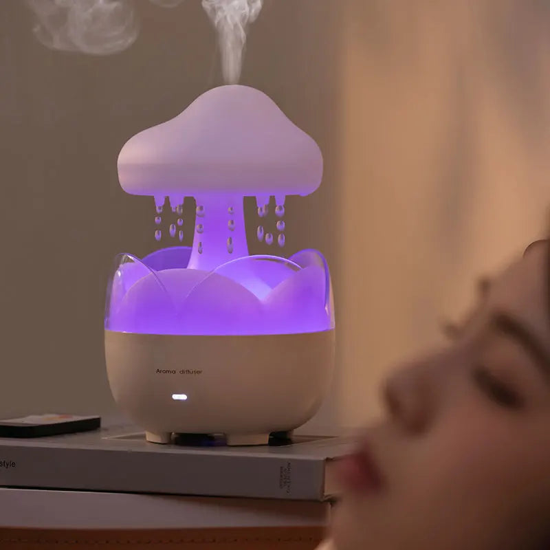 CloudRainDrop / Home Creative Essential Oil Aromatherapy Humifier, 24V Colorful Environment Light / With Remote Control